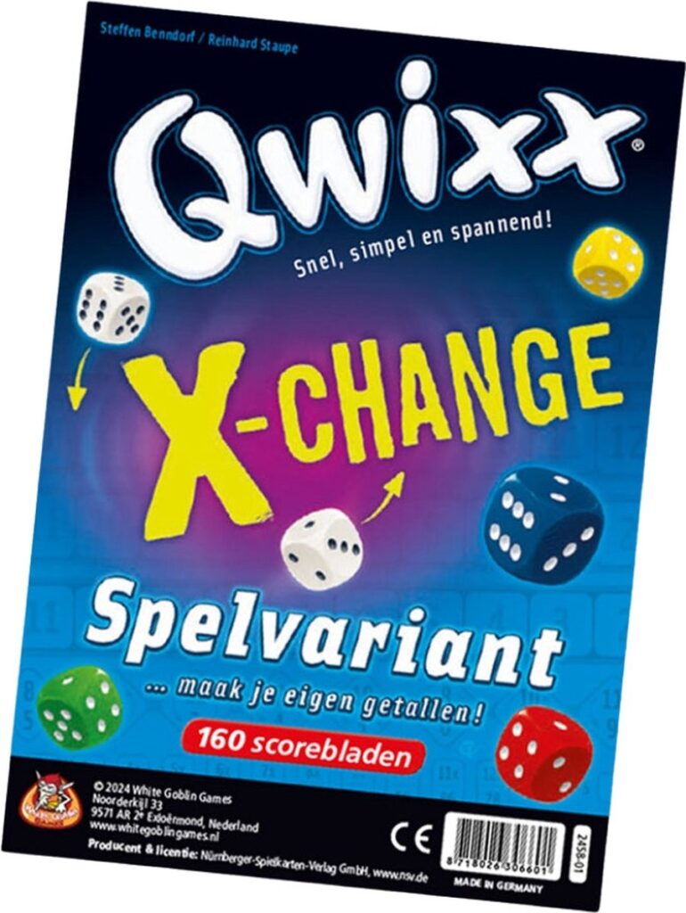 Kaartspel: Qwixx Spelvariant X-Change NL