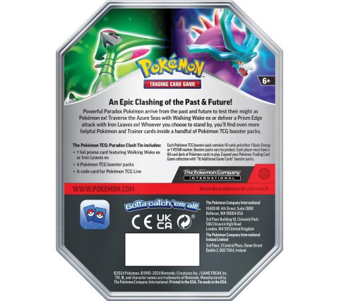 TCG: Pokemon TCG Paradox Clash Iron Leaves EX Tin - Afbeelding 2